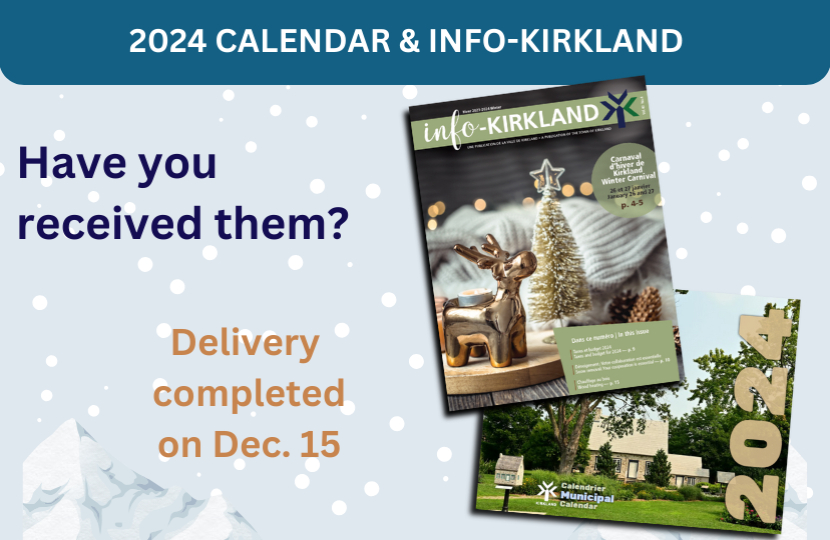 2024 Calendar & InfoKirkland Ville de Kirkland